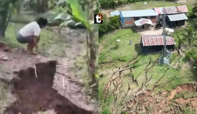Falla geológica hunde caserío en San José de Sisa en San Martín.