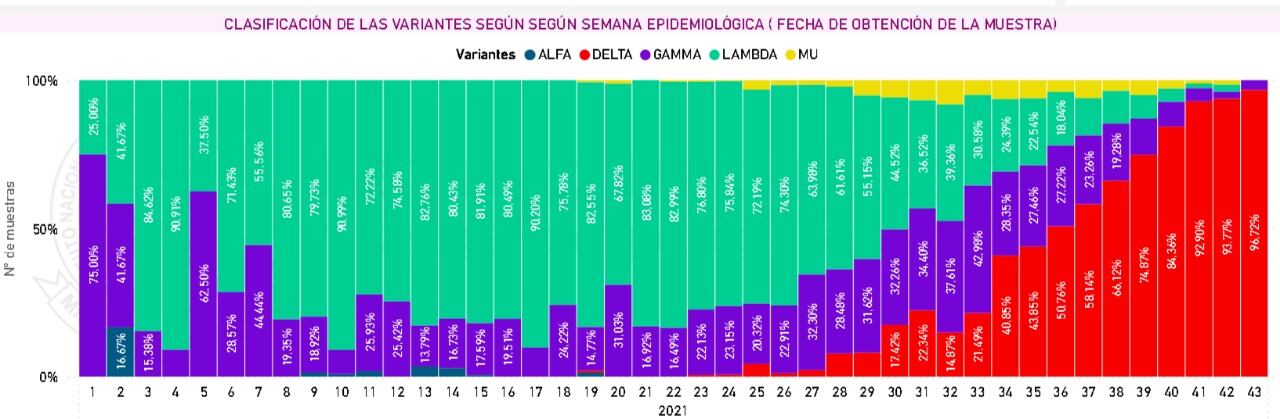 Variante Delta vuelve a crecer y Lima es el principal foco infeccioso con 850 casos. (INS)