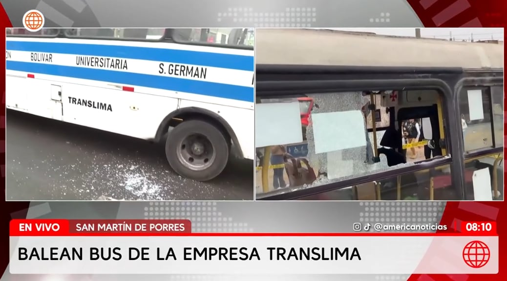 Balean bus de Translima poco antes de las 6 a. m.