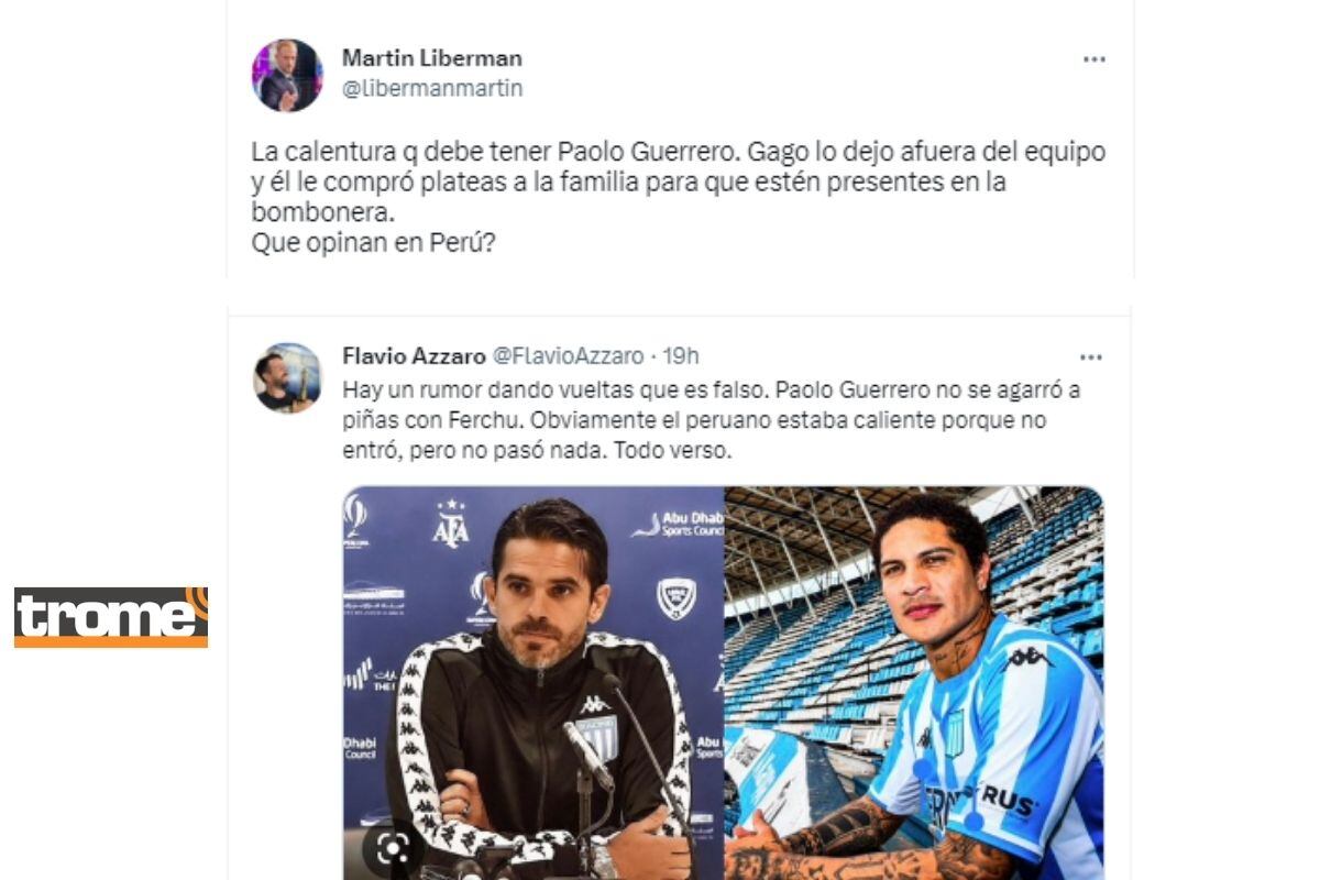 Flavio Azzaro desmintió pelea de Guerrero y Gago (@flavioazzaro)
