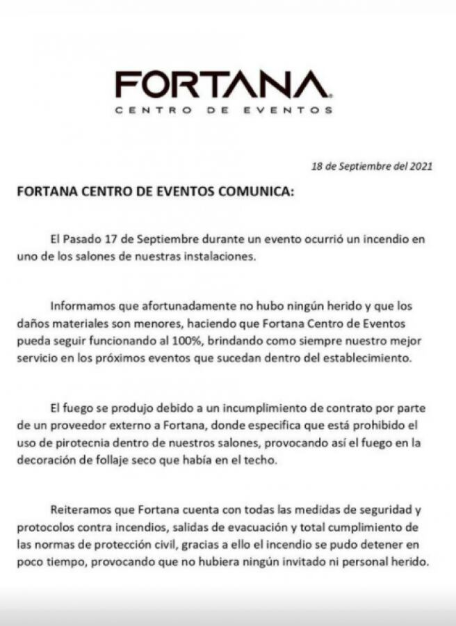 Foto: @fortanaeventos / Instagram