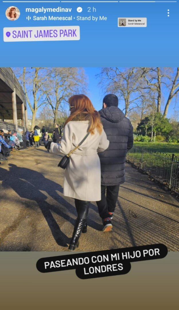 Magaly Medina y su hijo Gianmarco Mendoza en Londres. | Foto: @magalymedinav / Instagram