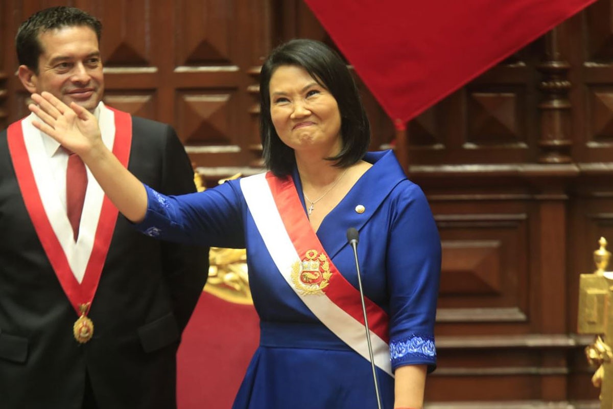 Keiko Fujimori juramentó como presidenta del Perú. (Foto: Alonso Chero /@photo.gec)