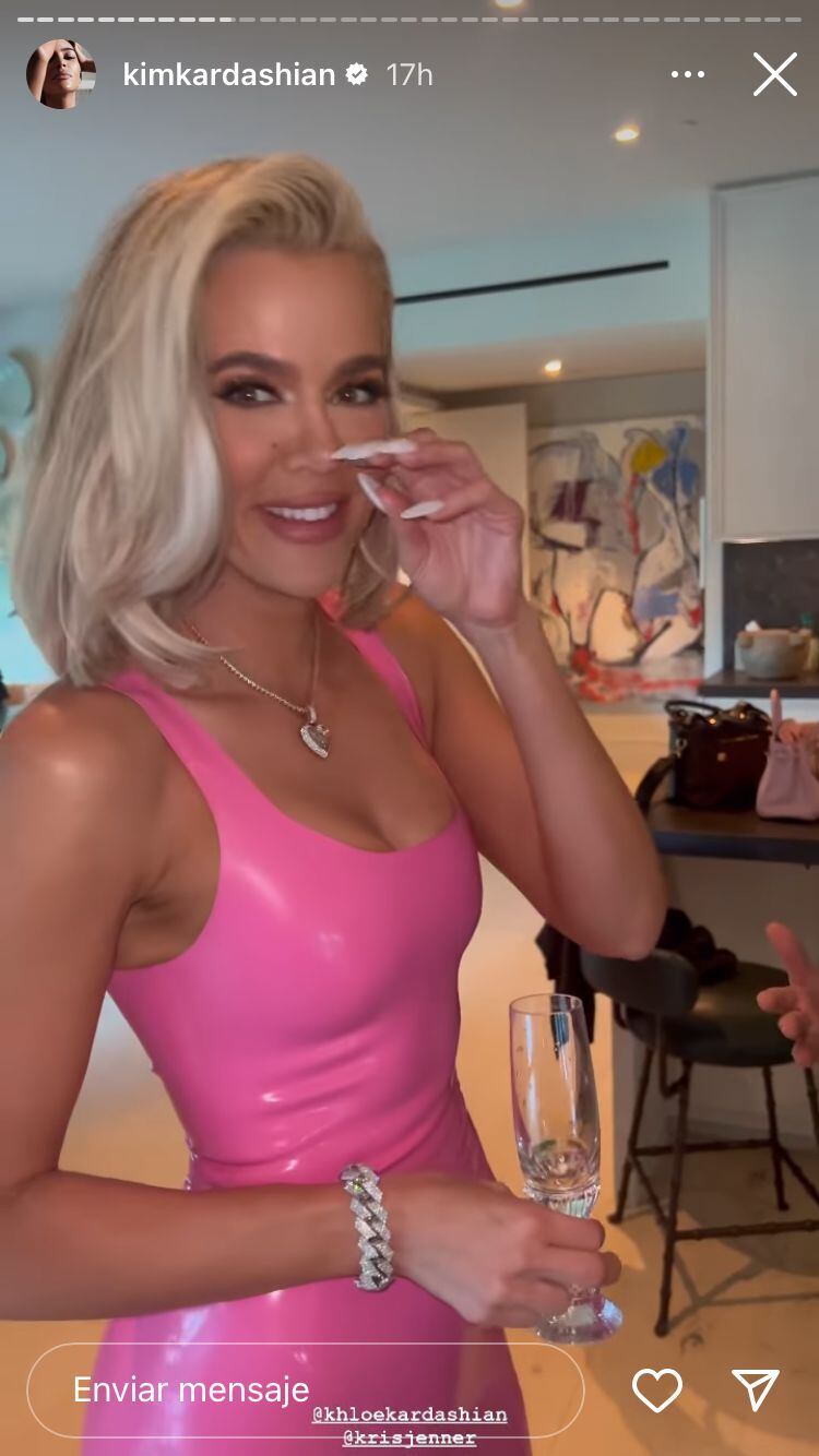 Así lució Khloé Kardashian en su fiesta de cumpleaños. (Foto: @kimkardashian / Instagram)