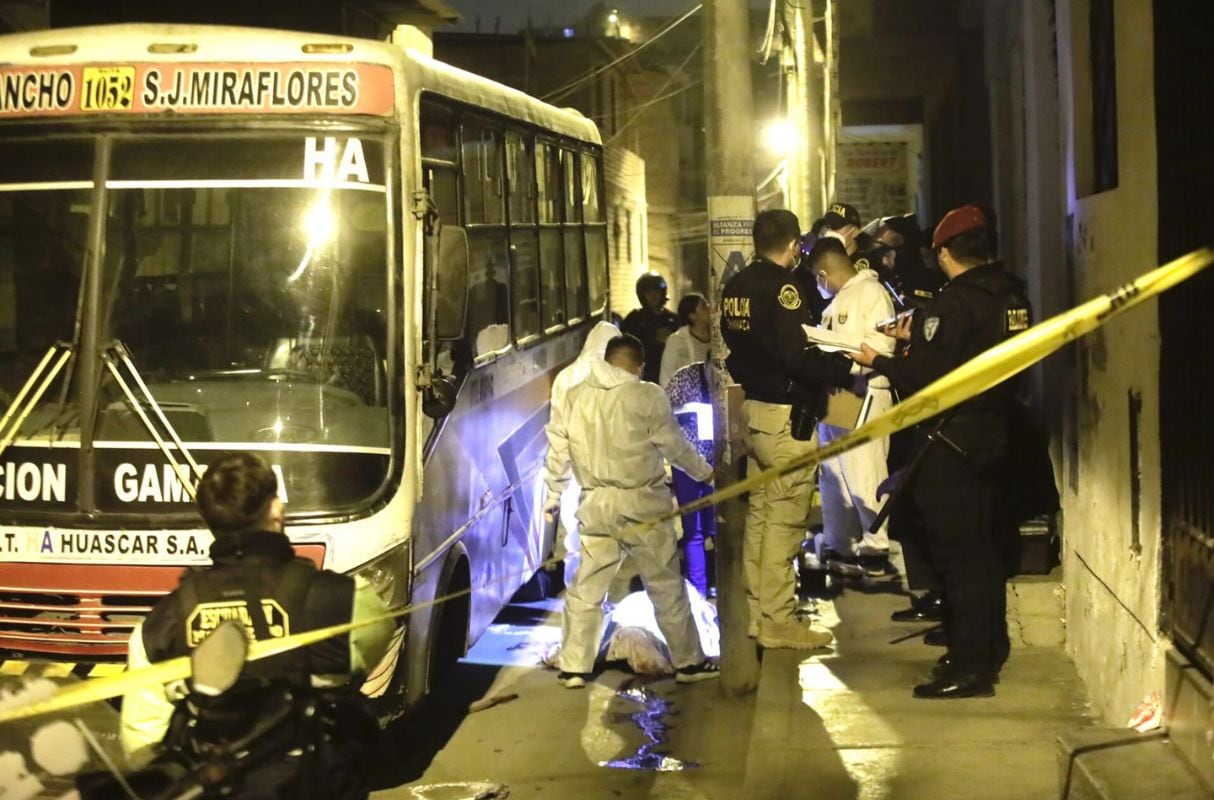 Dos hombres, de aproximadamente 20 y 30 años, fueron baleados por delincuentes en el pasaje El Rosal en el distrito de San Juan de Lurigancho. (Foto: EGC)