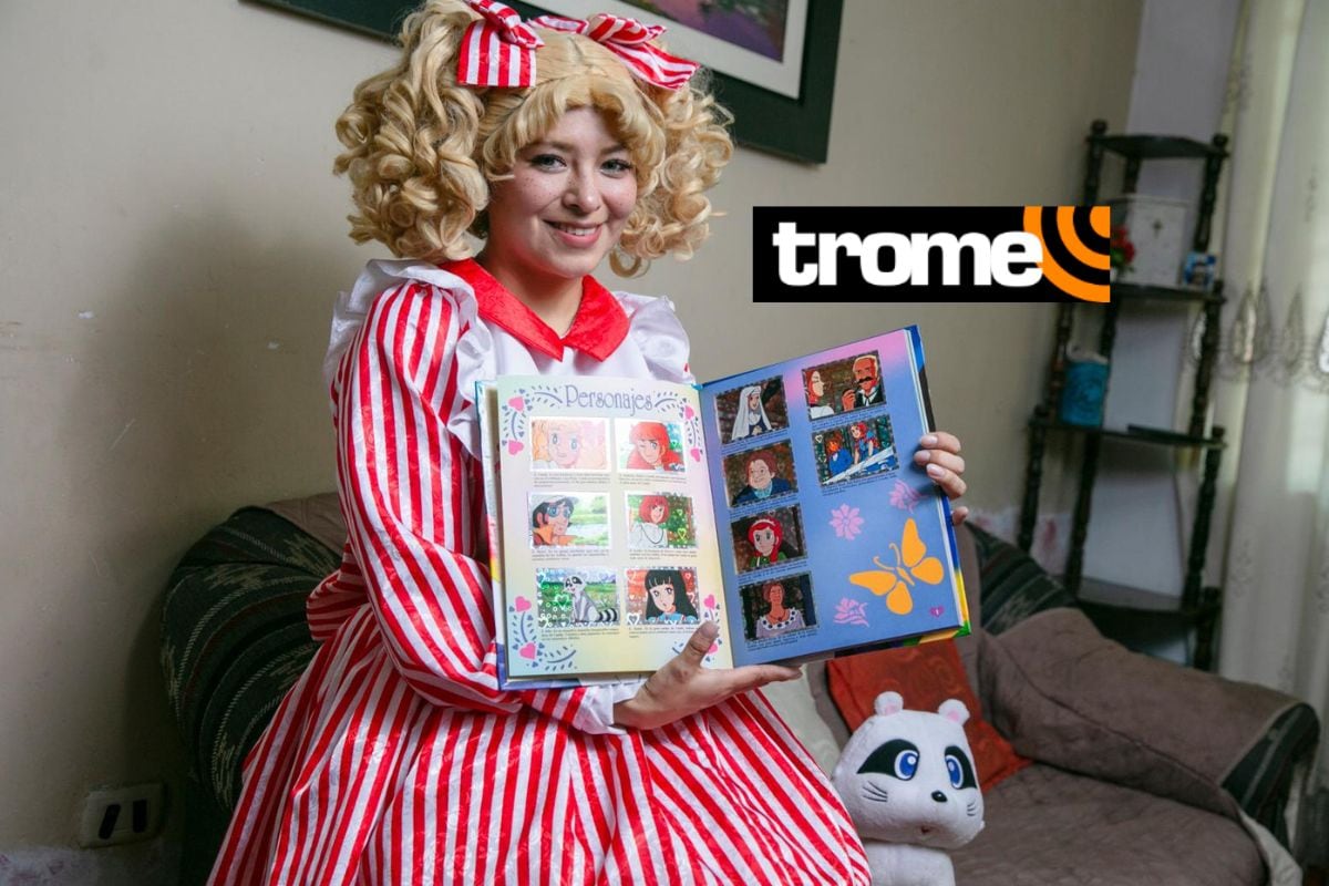 Con su característico vestido y sus rizos, la ‘Candy peruana’ conquista a grandes y chicos. Foto: Julio Reaño/Trome.