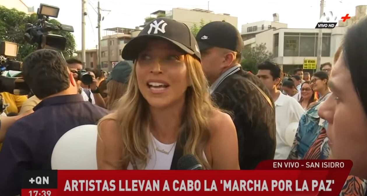 Anna Carina en la segunda Marcha por la Paz.
