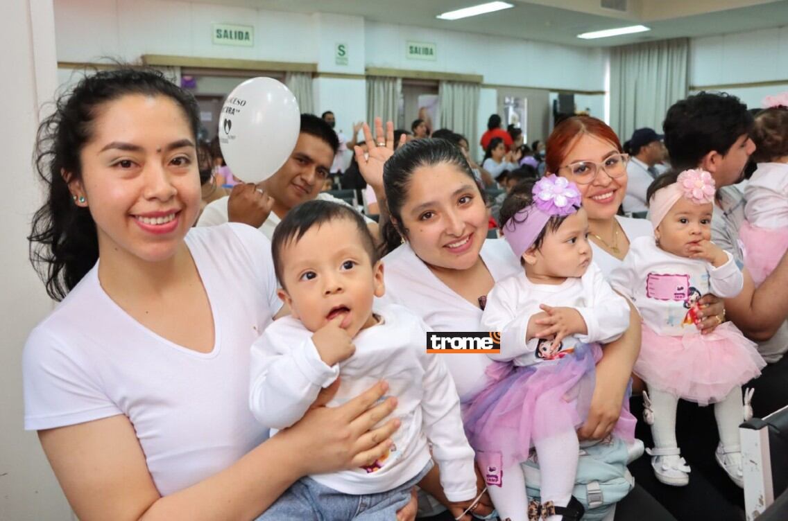 Los bebés prematuros afrontan graves riesgos, pero pueden recuperarse. El Instituto Nacional Materno Perinatal realizó un reencuentro de prematuros nacidos allí. (INMP/ Isabel Medina / Trome).