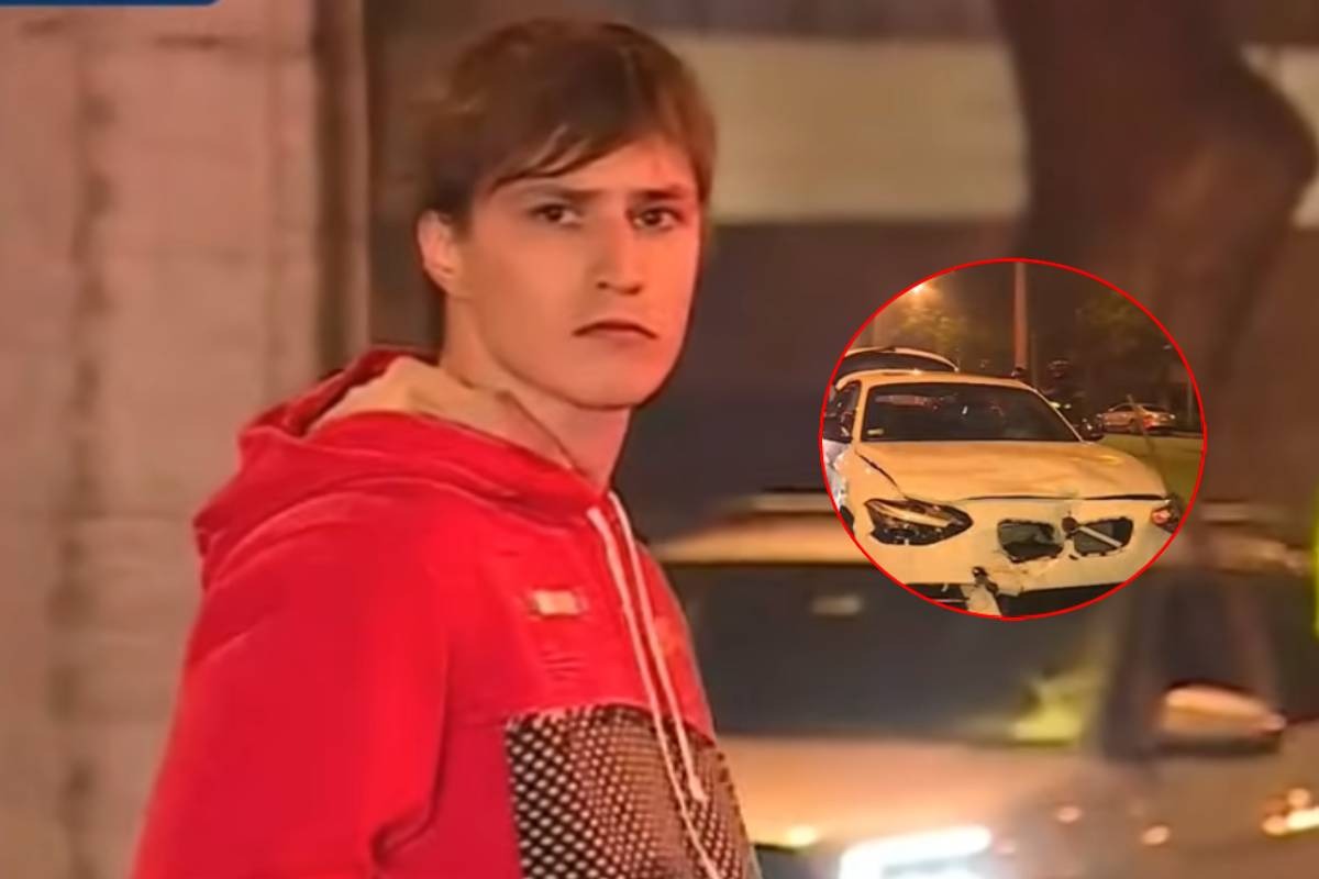 Hijo de Mauro Cantoro provocó accidente de tránsito en San Isidro por conducir en excesiva velocidad. Foto: Captura Buenos Días Perú
