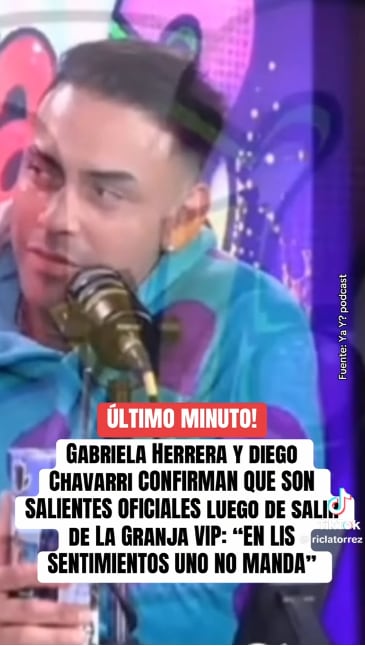 Así reaccionó Diego Chávarri mientras Gabriela Herrera anunciaba que están conociéndose.