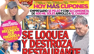 SE LOQUEA Y DESTROZA RESTAURANTE