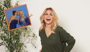 Gisela Valcárcel se saluda con un beso con Karla Tarazona en su presentación en Panamericana | VIDEO