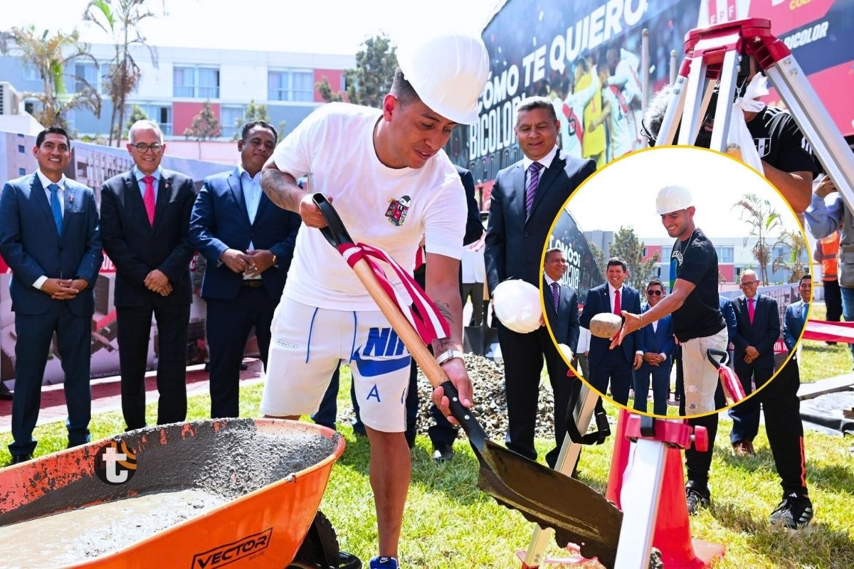 Jugadores de Perú pusieron primera piedra en Nueva Videna (@tufpf)