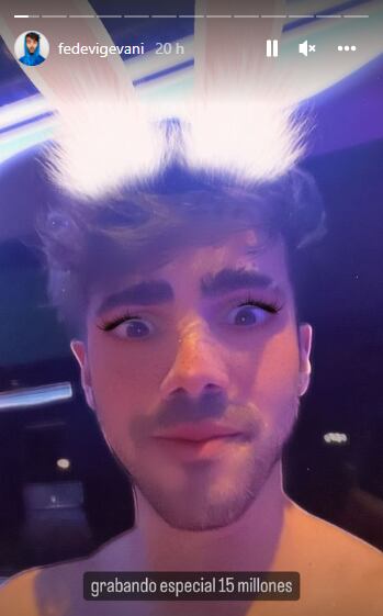 Joven uruguayo celebró la obtención de los 15 millones de seguidores. (Foto: @fedevigevani / instagram)