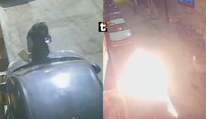 Delincuente incendia el auto de un taxista y graba el ataque en Chorrillos