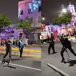 ¡Batalla campal durante procesión del Señor de los Milagros! Ambulantes y fiscalizadores se enfrentan a palazos y pedradas en av. Tacna