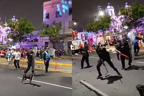 ¡Batalla campal durante procesión del Señor de los Milagros! Ambulantes y fiscalizadores se enfrentan a p...