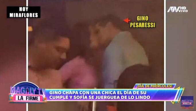 Gino Pesaressi es captado besándose con misteriosa mujer. (Foto: ATV).