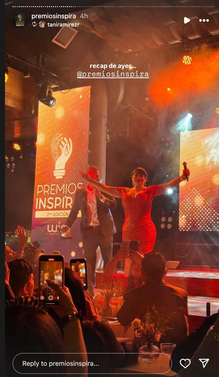 Susy Diaz en los Premios Insipira