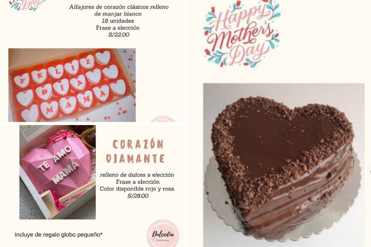 Te presenta varias opciones para mamá hechos con de manera artesanal y con mucho amor.
Fotos: Instagram.