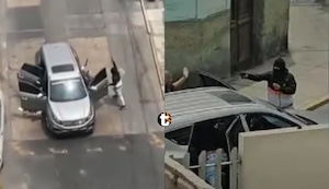 ¡Terror en Breña! Delincuentes armados asaltan a empresario a bordo de camioneta | VIDEO