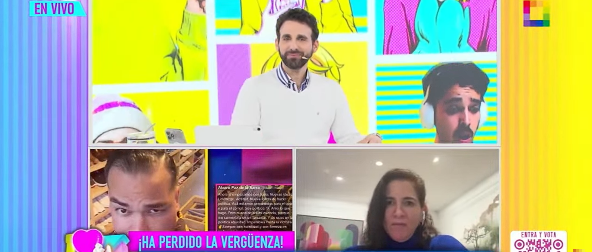 Conductor cuestiona a Álvaro Paz de la Barra. (Fuente: Willax)