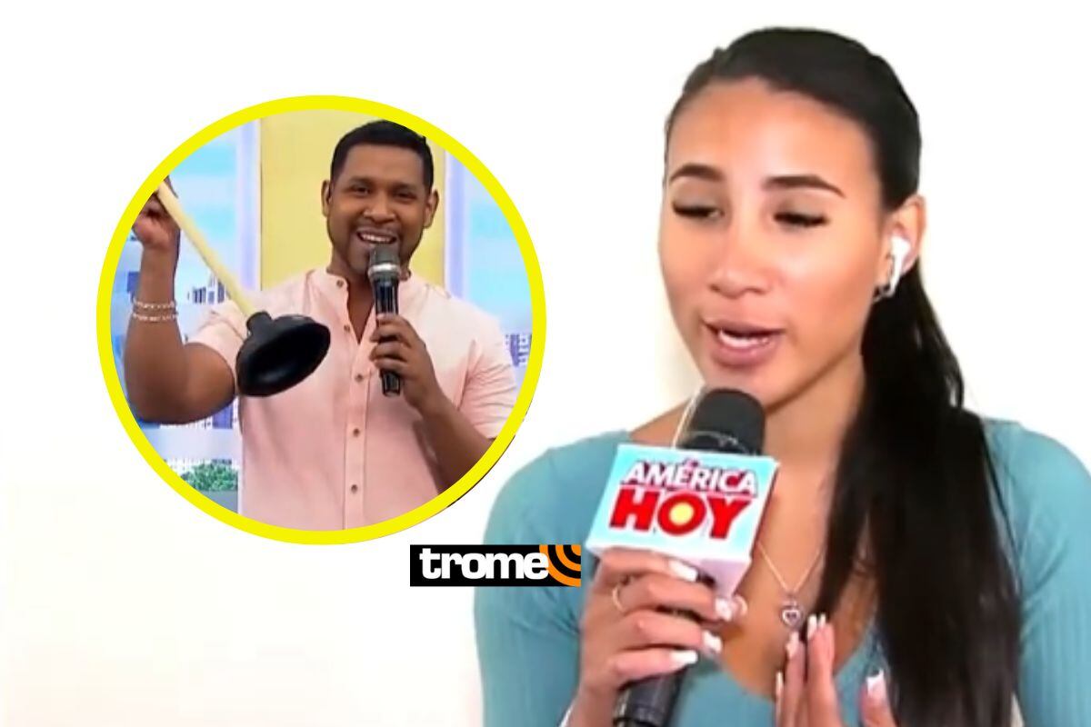 Samahara Lobatón increpa a ‘Giselo’ por regalarle desatorador para su nuevo depa. (Foto: Composición)