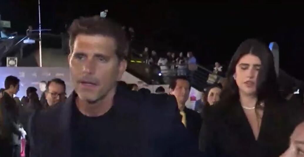 Christian Meier y su esposa Andrea Bosio abordados por América Hoy