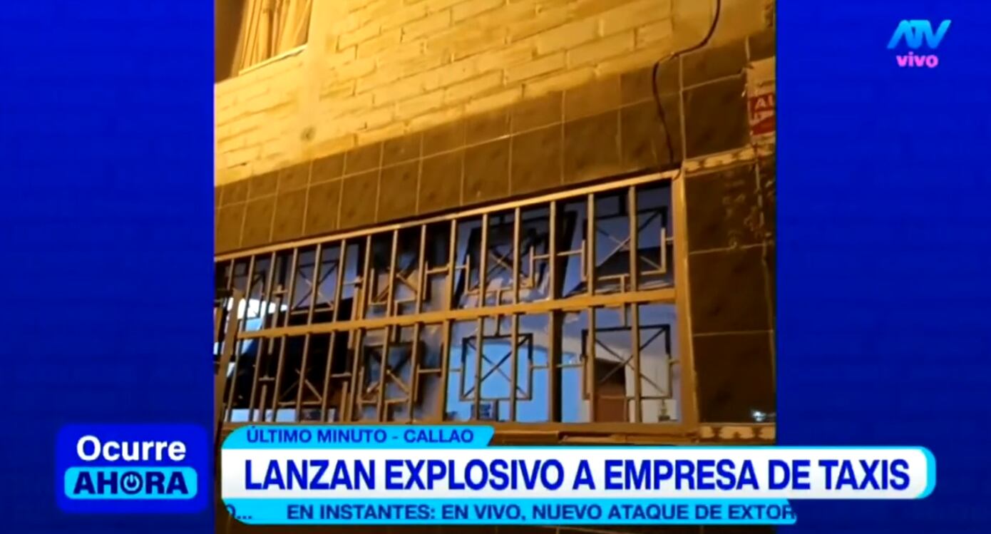 Detonan explosivo en puerta de empresa de taxis en el Callao.