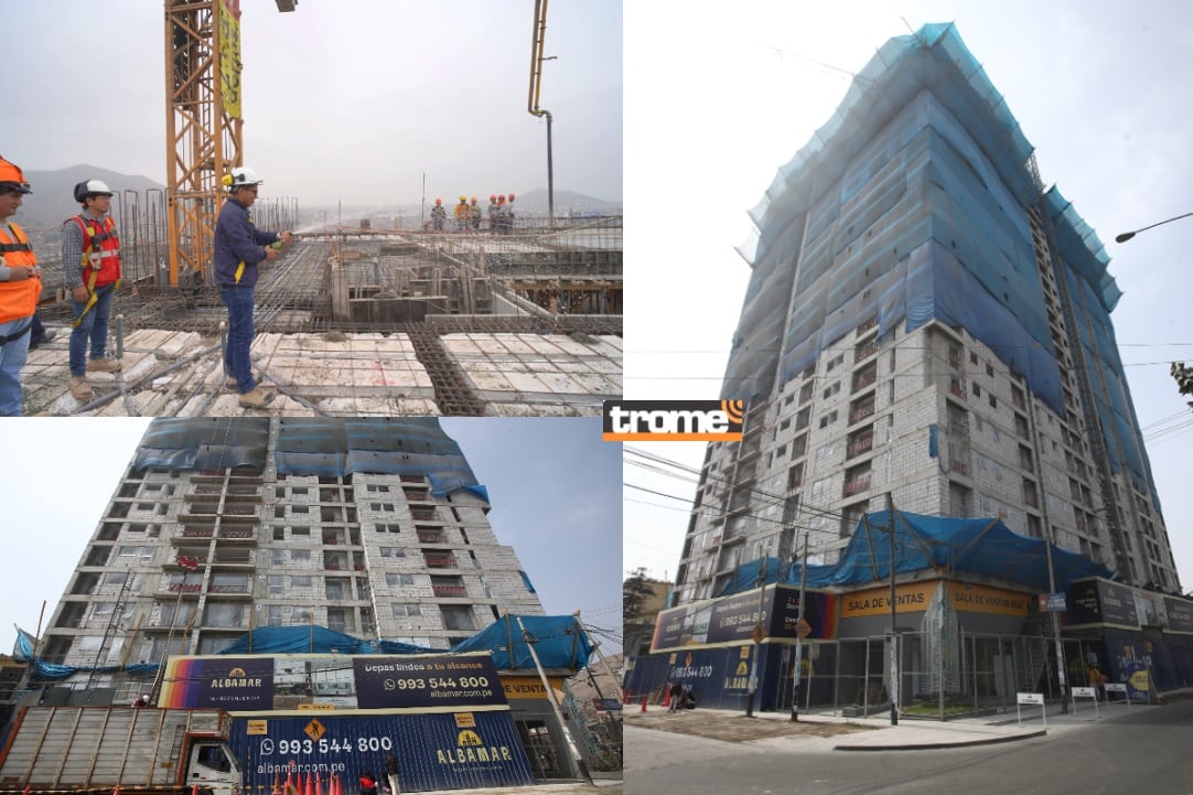 El edificio más alto de Lima Norte. Ya realizaron el último vaciado de concreto. ¿Dónde se ubica, qué empresa lo construye, cuántos pisos y departamentos tiene? (Entrevista: Isabel Medina / Foto: Jorge Cerdán / Trome).