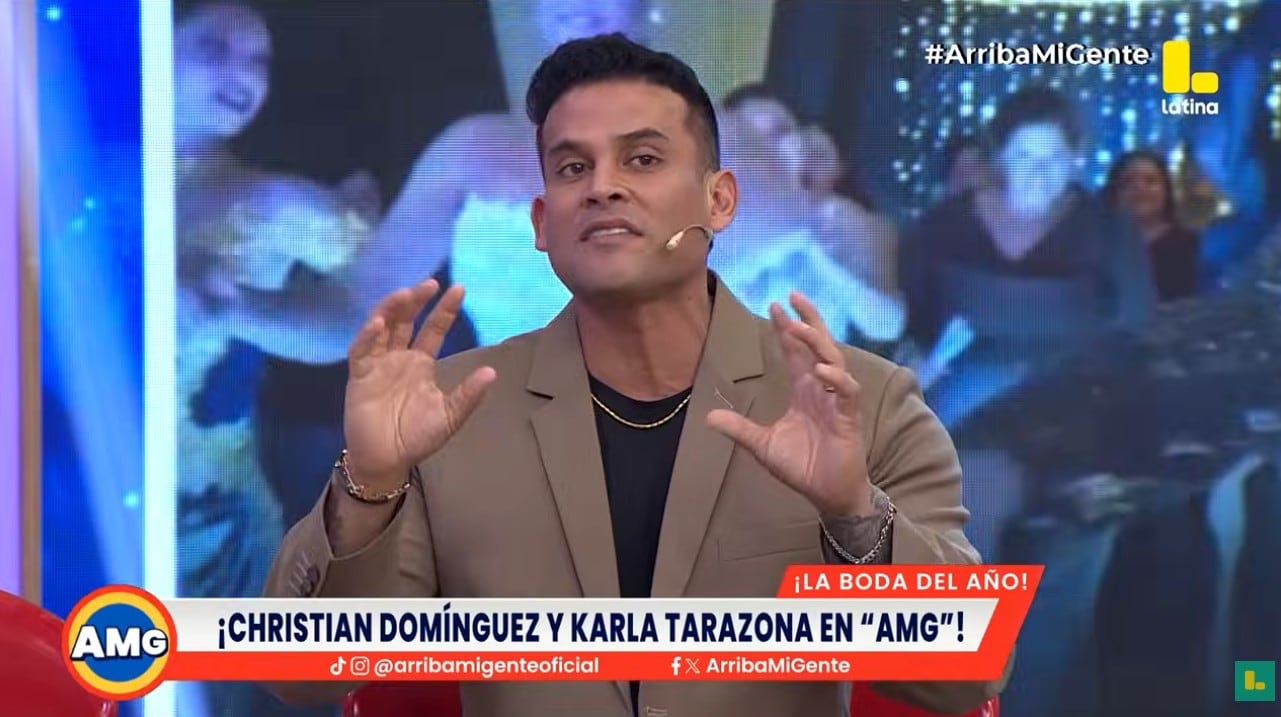 Christian Domínguez y Karla Tarazona reaparecen tras su boda civil.