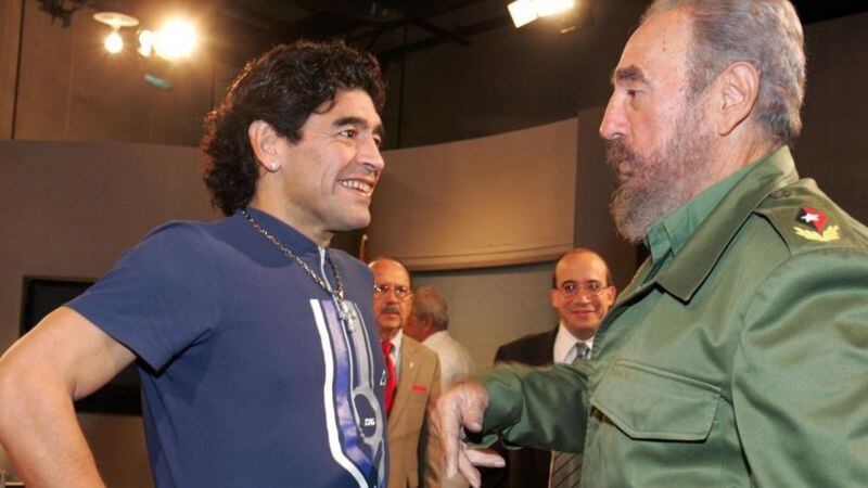 Diego Maradona convenció a Fidel Castro para que Mavys viaje a Argentina (Getty Images)