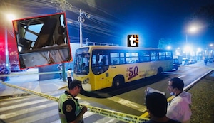 ¡Terror en SJL! Detonan explosivo contra bus de línea ‘La 50’ lleno de pasajeros y un transeúnte resulta herido