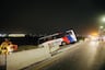 ¡Terminó en una zanja! Bus de AeroDirecto se despista en ingreso al aeropuerto Jorge Chávez y causa caos vehicular