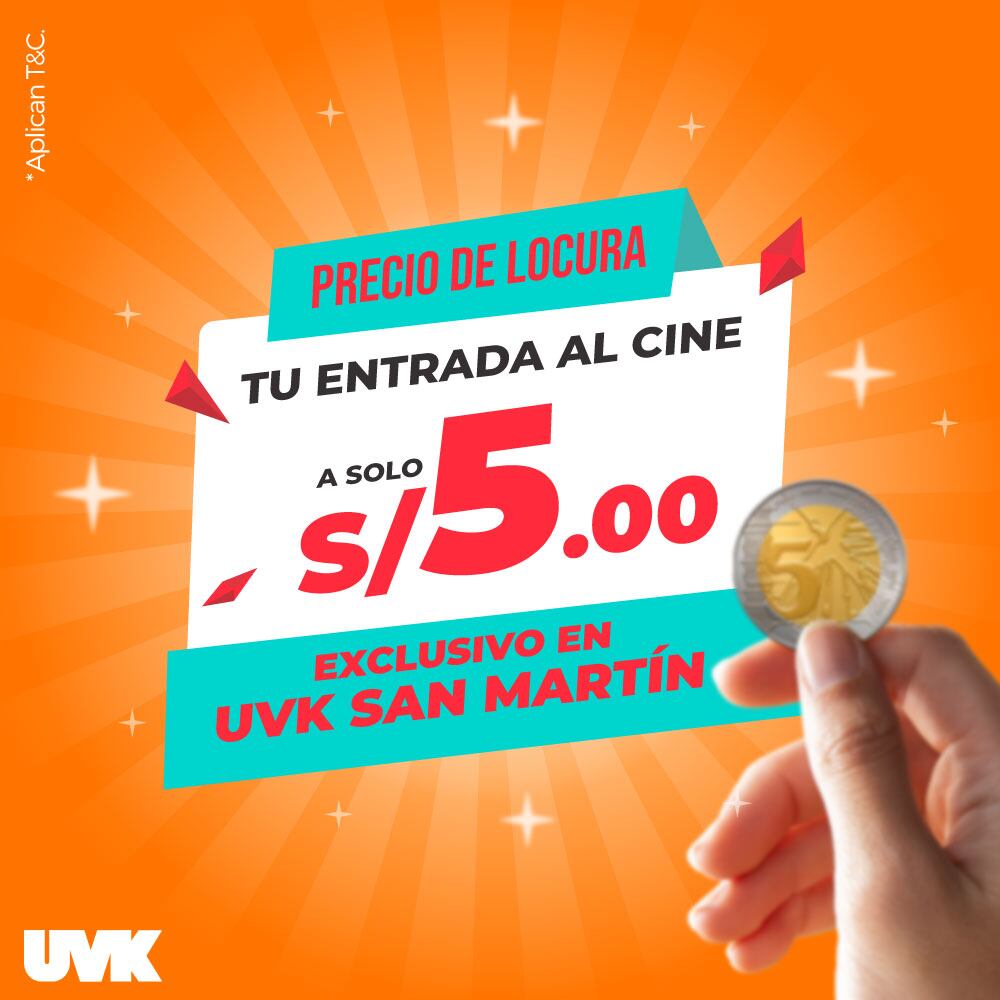 Cine anuncia entradas a 5 soles para películas de estreno todo el mes de diciembre