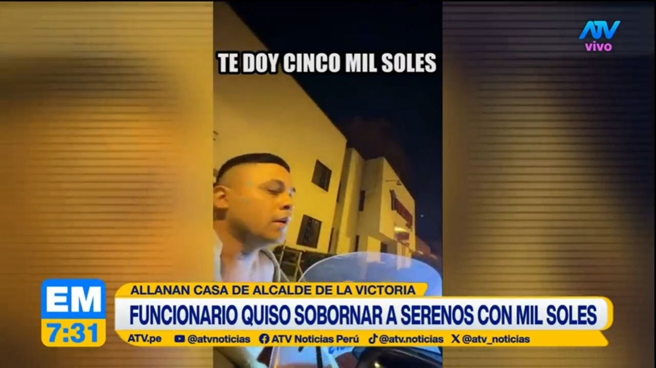 Seguridad del alcalde de La Victoria intentó sobornar con S/5 mil a serenos. Foto: ATV