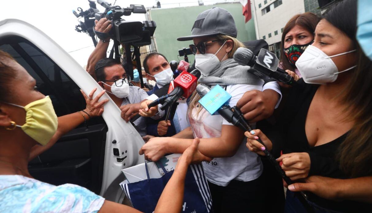 Sofía Franco: Así fue su salida de la comisaría tras protagonizar accidente de tránsito. (Foto Gonzalo Córdova/@photo.gec)