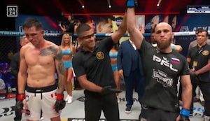 El ruso Khaybulaev atrapa al peruano Pinedo y se corona nuevo campeón de peso pluma de PFL | VIDEO