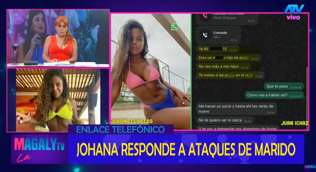 Juan Ichazo muestra chats y deja mal a Johanna Cubillas.