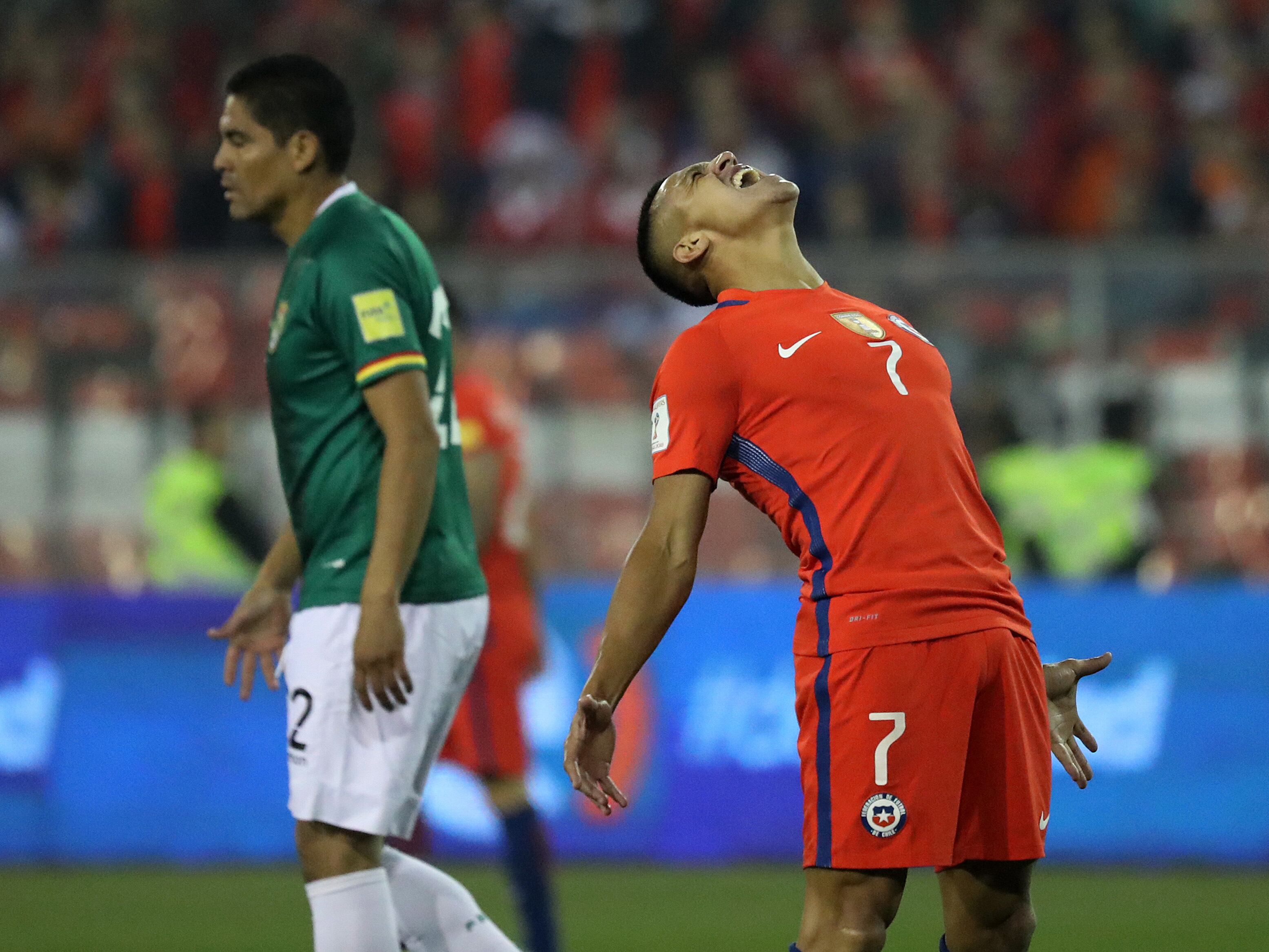Chile no pudo contra Bolivia en la octava fecha de las Eliminatorias Rusia 2018. (Foto: Getty Images)