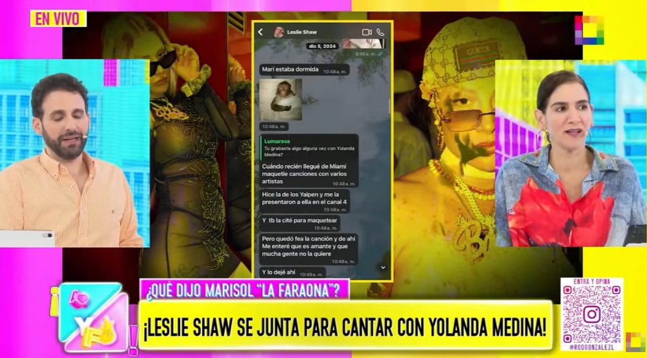 Marisol expone presuntos chats de Leslie Shaw.