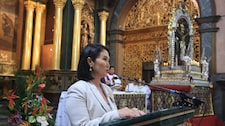Keiko Fujimori acudió a las Nazarenas y pidió por la salud del Papa León XIV