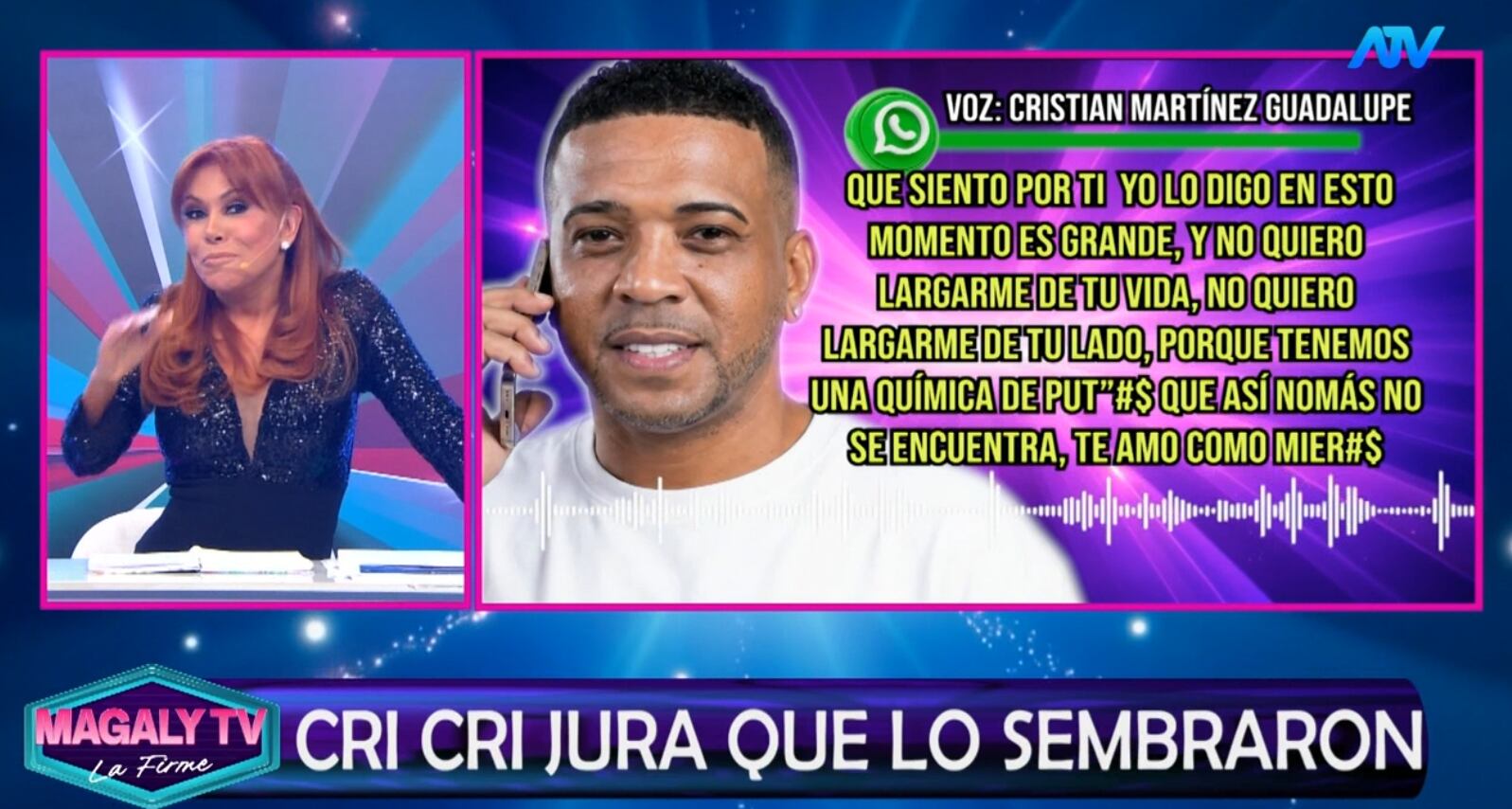 'Cri Cri' le juraba amor a Marieta Chumpitaz, según audio que reveló Magaly.