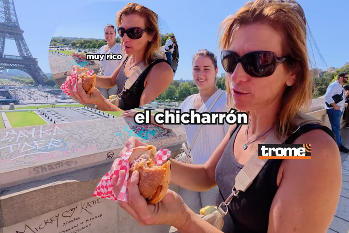 En Francia también prueban y votan por el pan con chicharrón en el Mundial de Desayunos de Ibai (Compos.:I. Medina / M.Colomina/ Trome).