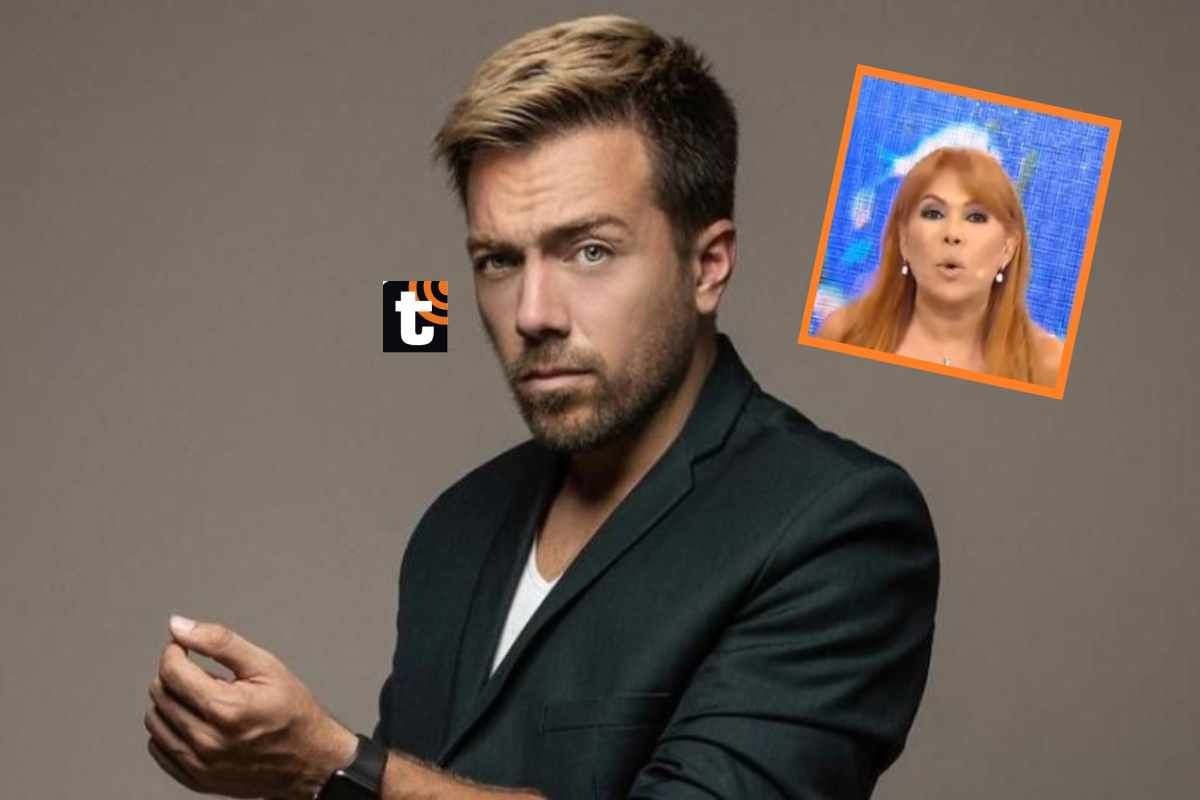 Magaly Medina le dio con palo a Julián Zucchi. (Difusión / Captura)