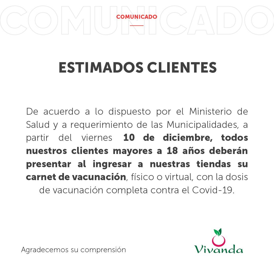 Comunicado Vivanda.