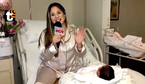 Cindy Marino presenta a su bebé EN VIVO: “Aquí ya cierro la fábrica”