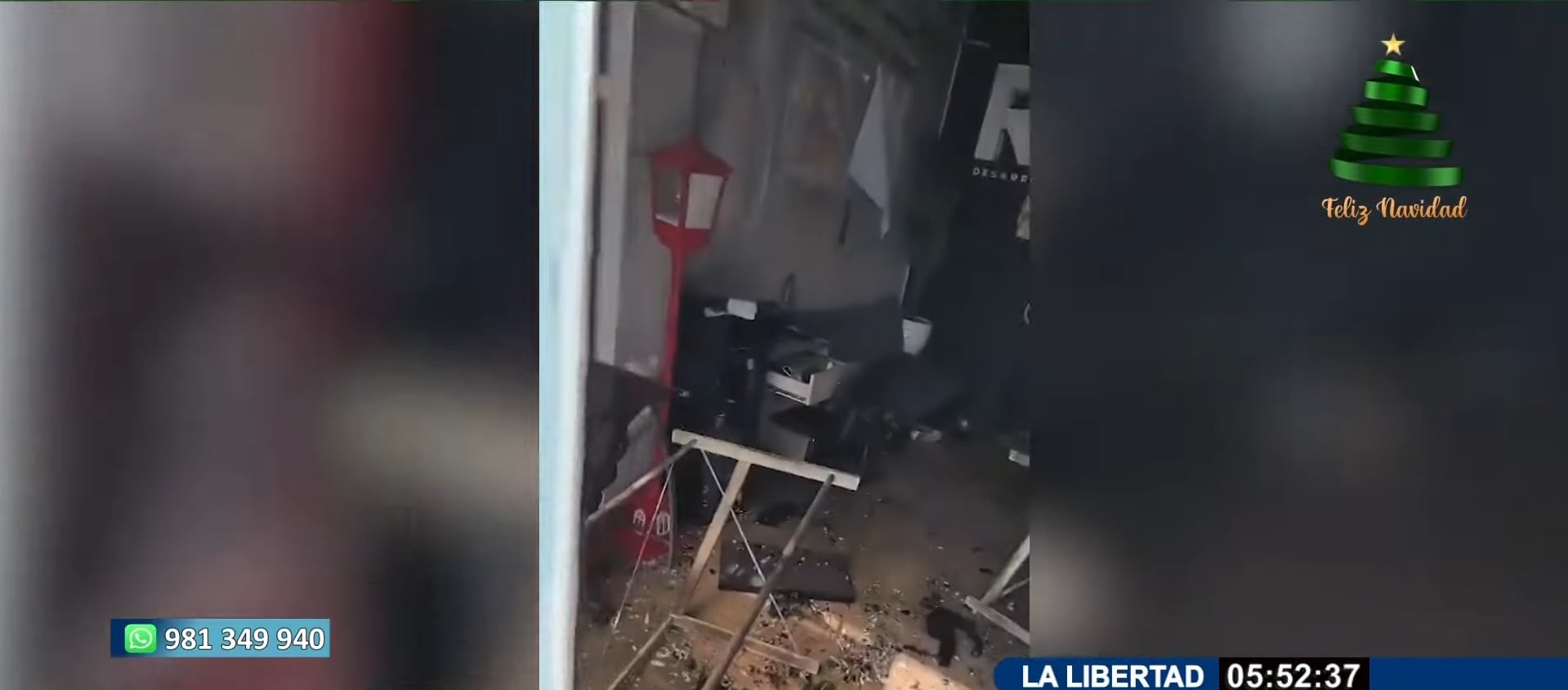 Sujetos arrojaron una bomba molotov a una inmobiliaria. (Foto: Panamericana)