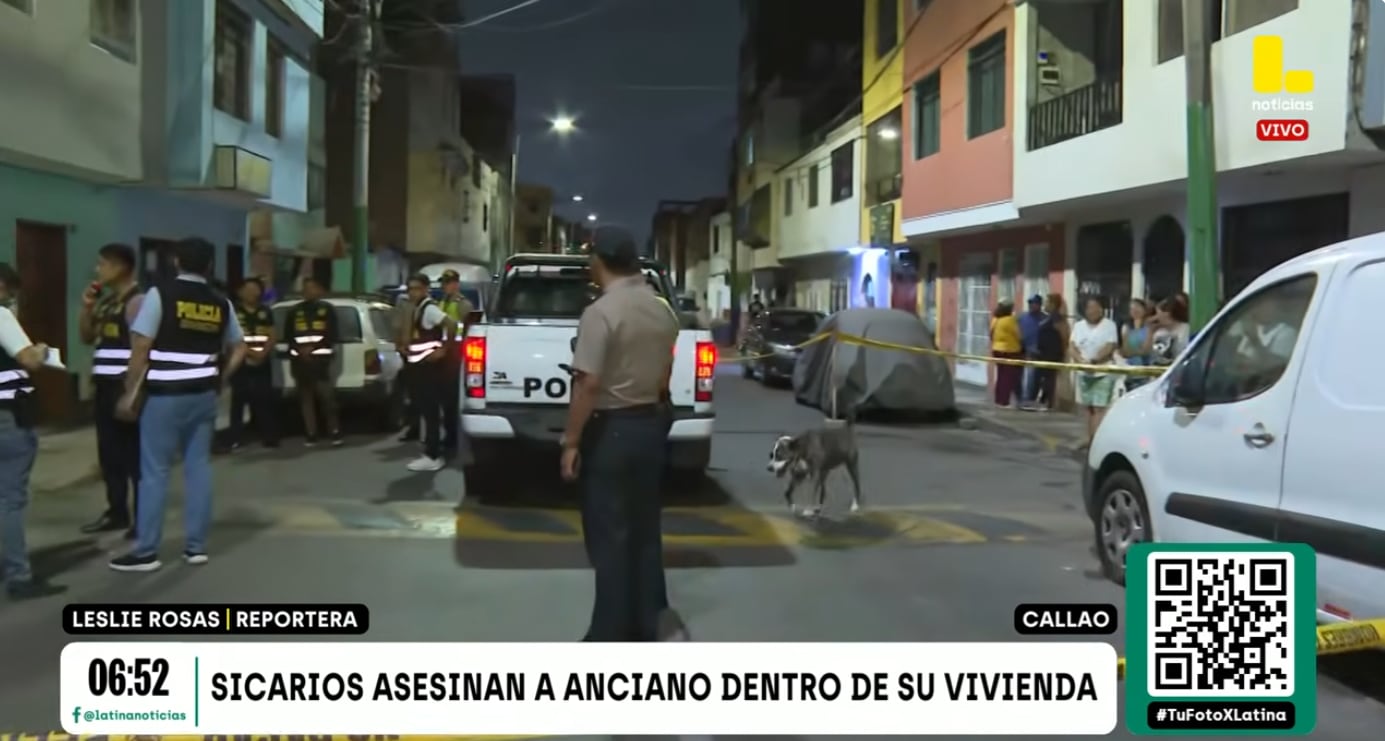 Peritos de la Policía Nacional y Fiscalía llegaron hasta la casa del anciano para el levantamiento del cuerpo, mientras los sicarios huyeron.