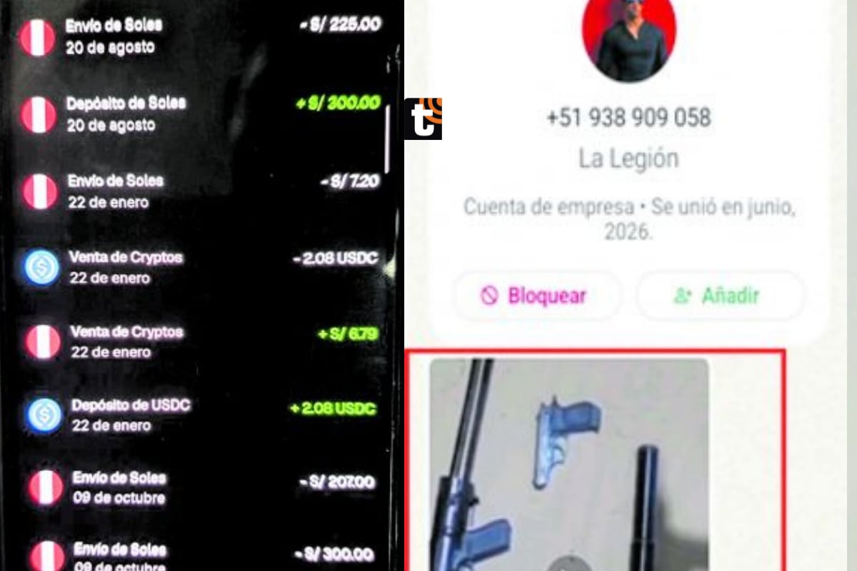 Mensajes y movimientos bancarios.